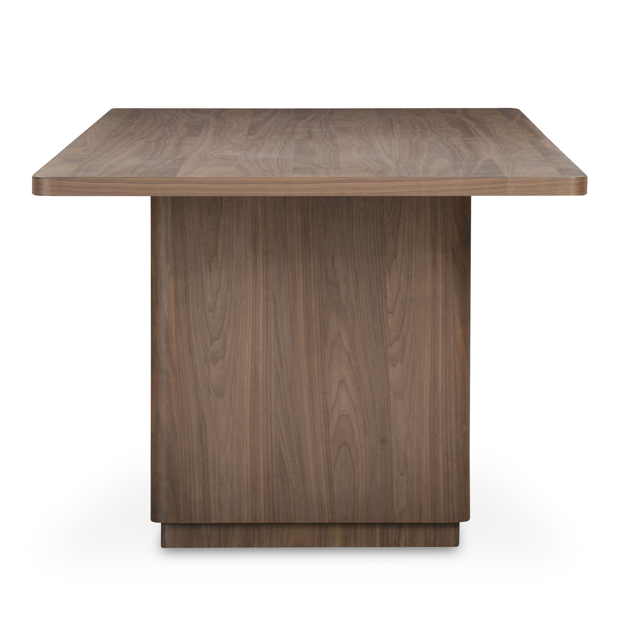 Round Off Small Dining Table Walnut Brown, by Moe's Home, 88" width x 29" height x 39" depth View 3