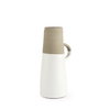 Garand Medium 15H Two-Toned White Natural Ceramic Jug, Decorative Jar by Mercana, 7.48" length x 5.12" width x 13.58" height thumbnail 1