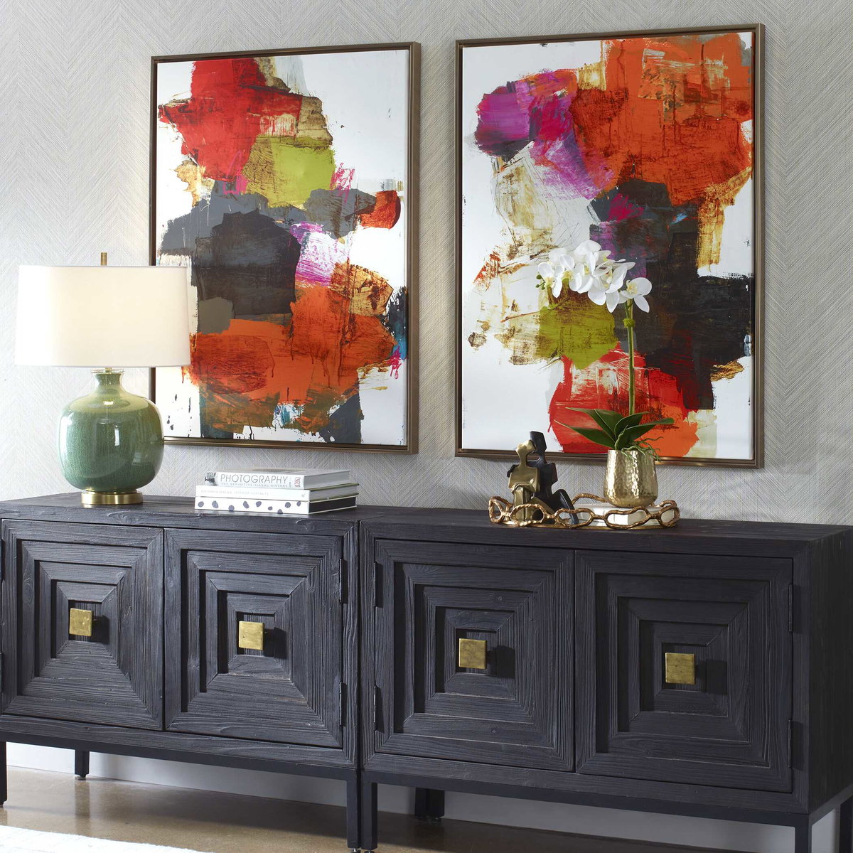 Tried And True Framed Abstract Art Set/2, by Uttermost, 31.5" width x 41.5" height x 2" depth View 4