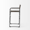 Direttore Backless 40.2in Seat Bar Stool | Brown/Gray Suede with Metal, Counter & Bar Stool by Mercana, 19.3" length x 20" width x 40.2" height thumbnail 4