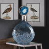 Rae Sky Blue Vase, by Uttermost, 10.5" width x 18.5" height x 4" depth thumbnail 2