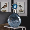 Rae Sky Blue Vase, by Uttermost, 10.5" width x 18.5" height x 4" depth thumbnail 2