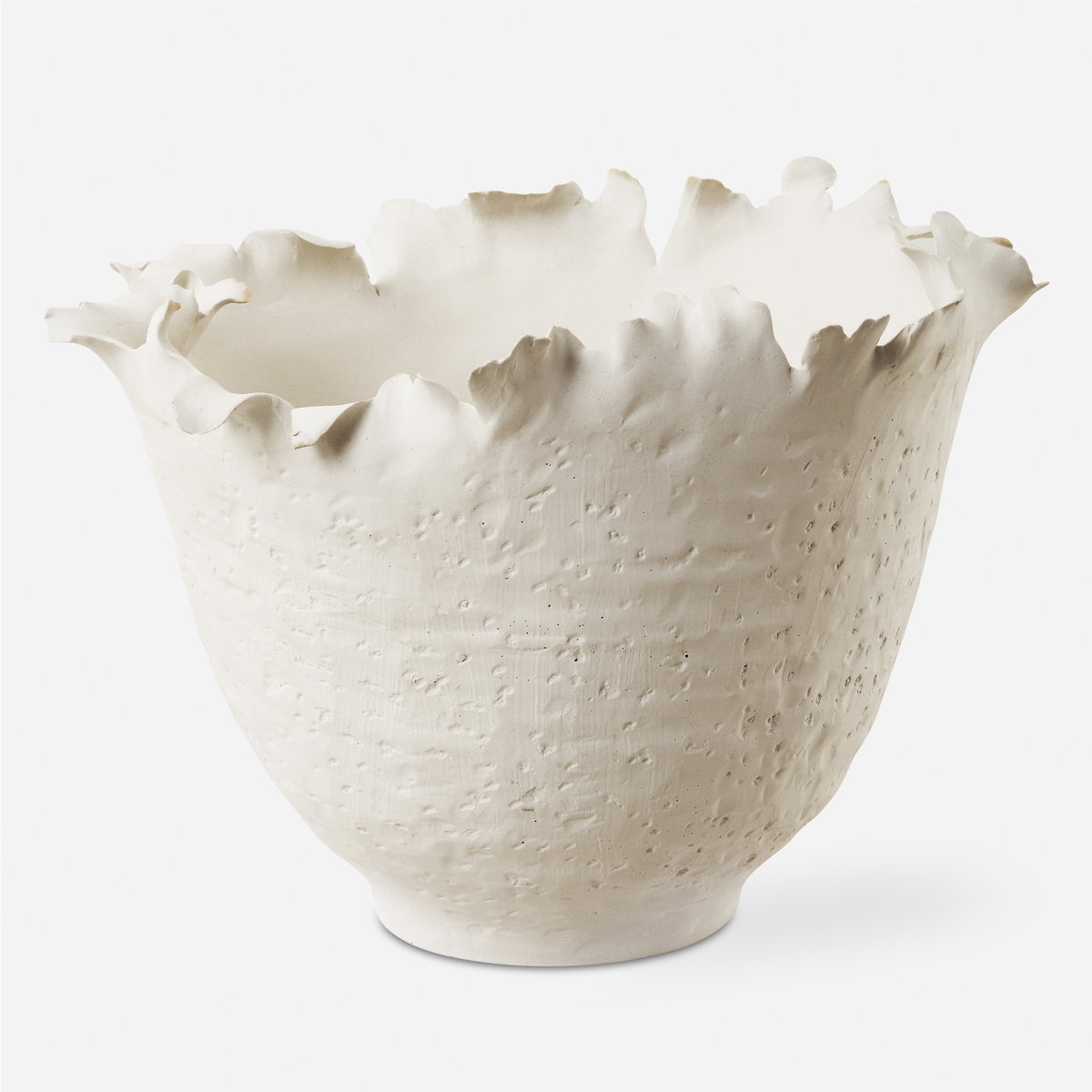 Blossom Tall Off-white Bowl, Decorative Tray by Uttermost, 14" width x 10" height x 14" depth View 1