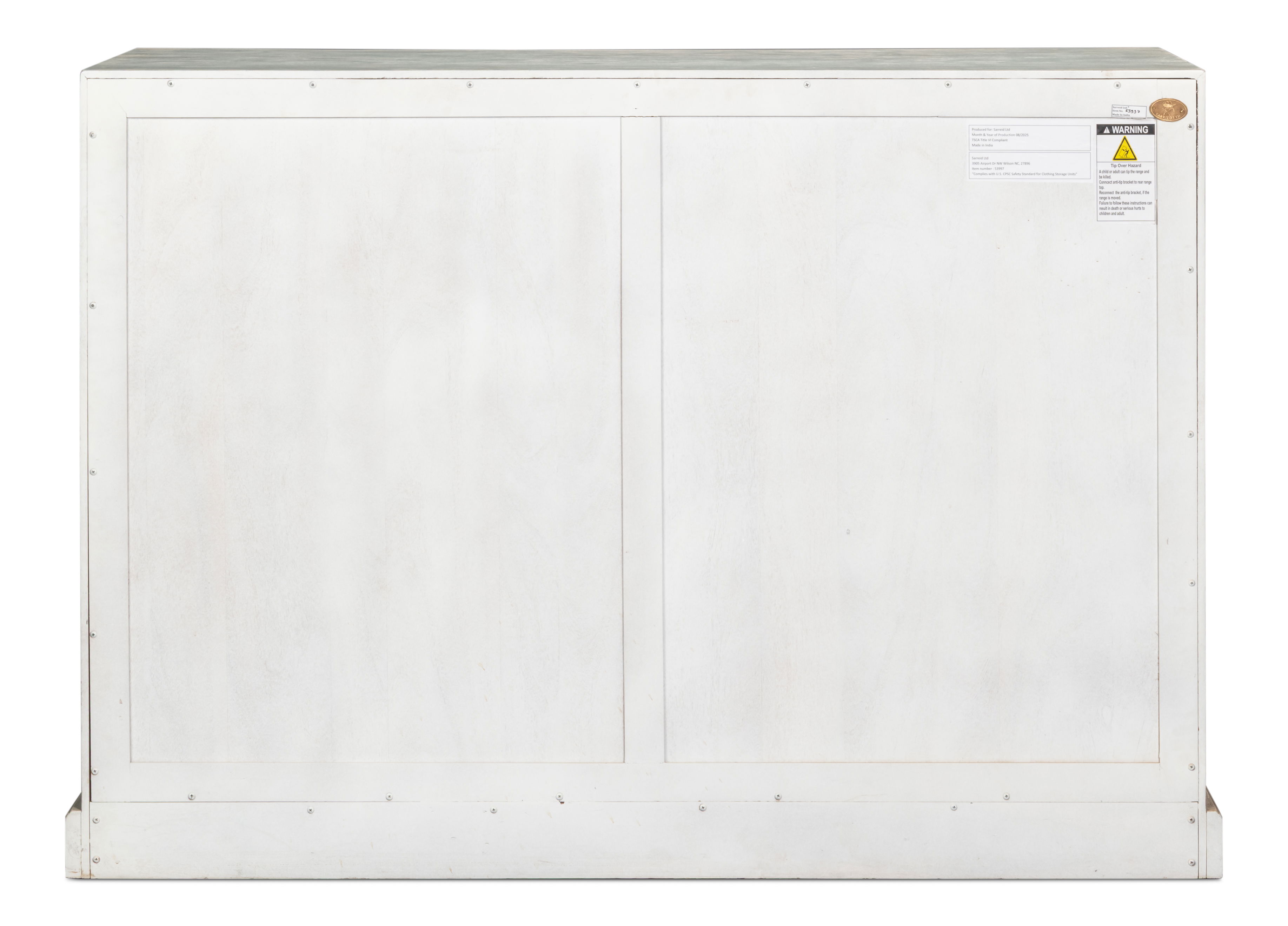 Frances Chest Of Drawer, Cabinets & Chest by Sarreid, 60" length x 19" width x 42" height View 3