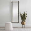 Abanu Ribbed Gold Dressing Mirror, Floor Mirror by Uttermost, 22" width x 60.25" height x 1.25" depth thumbnail 2