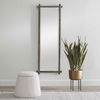 Abanu Ribbed Gold Dressing Mirror, by Uttermost, 22" width x 60.25" height x 1.25" depth thumbnail 2