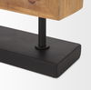 Renaya Light Brown Wood with Matte Black Metal Base Table Clock thumbnail 7