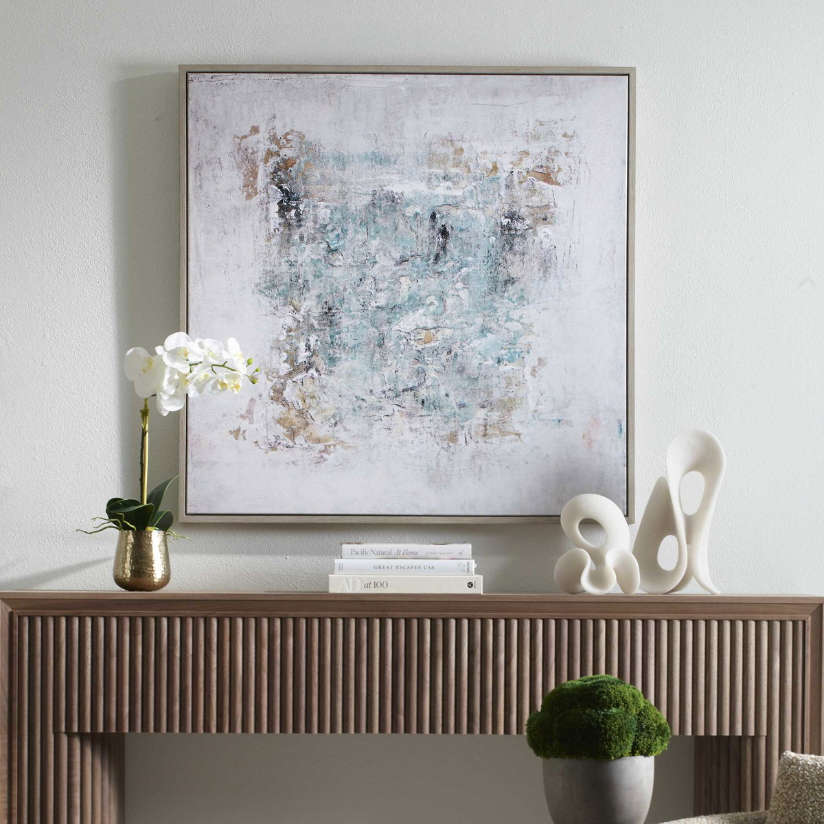 Find Me Here Abstract Framed Canvas Art, Painting by Uttermost, 41.5" width x 41.5" height x 2" depth View 2