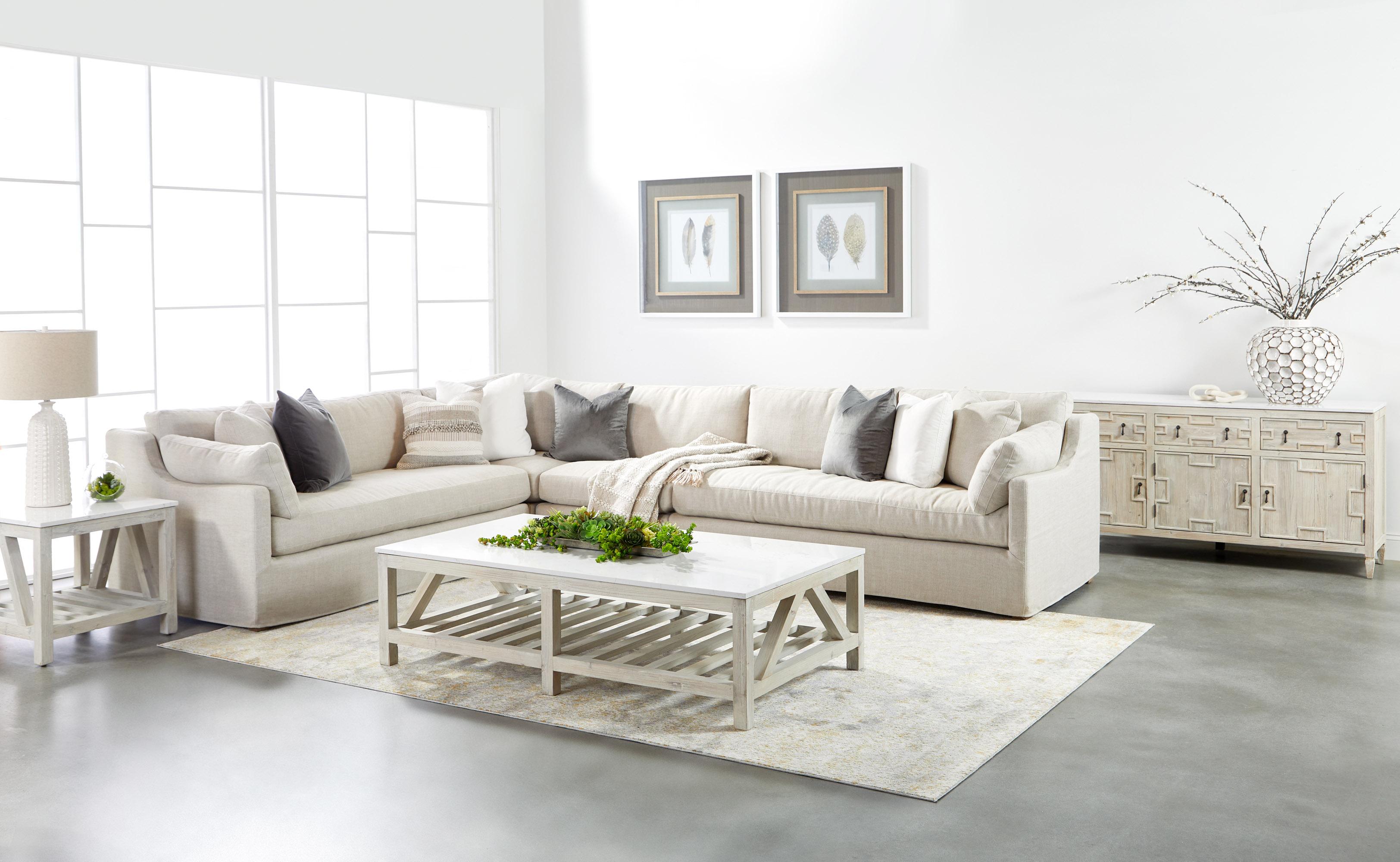 Lena Modular Slipcover 1-Seat Armless Chair large image 