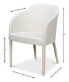 Occasional Contemporary Chair,Lime White, Accent Chair by Sarreid, 24" length x 23" width x 32" height thumbnail 13