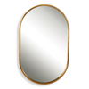 Varina Minimalist Gold Oval Mirror thumbnail 0