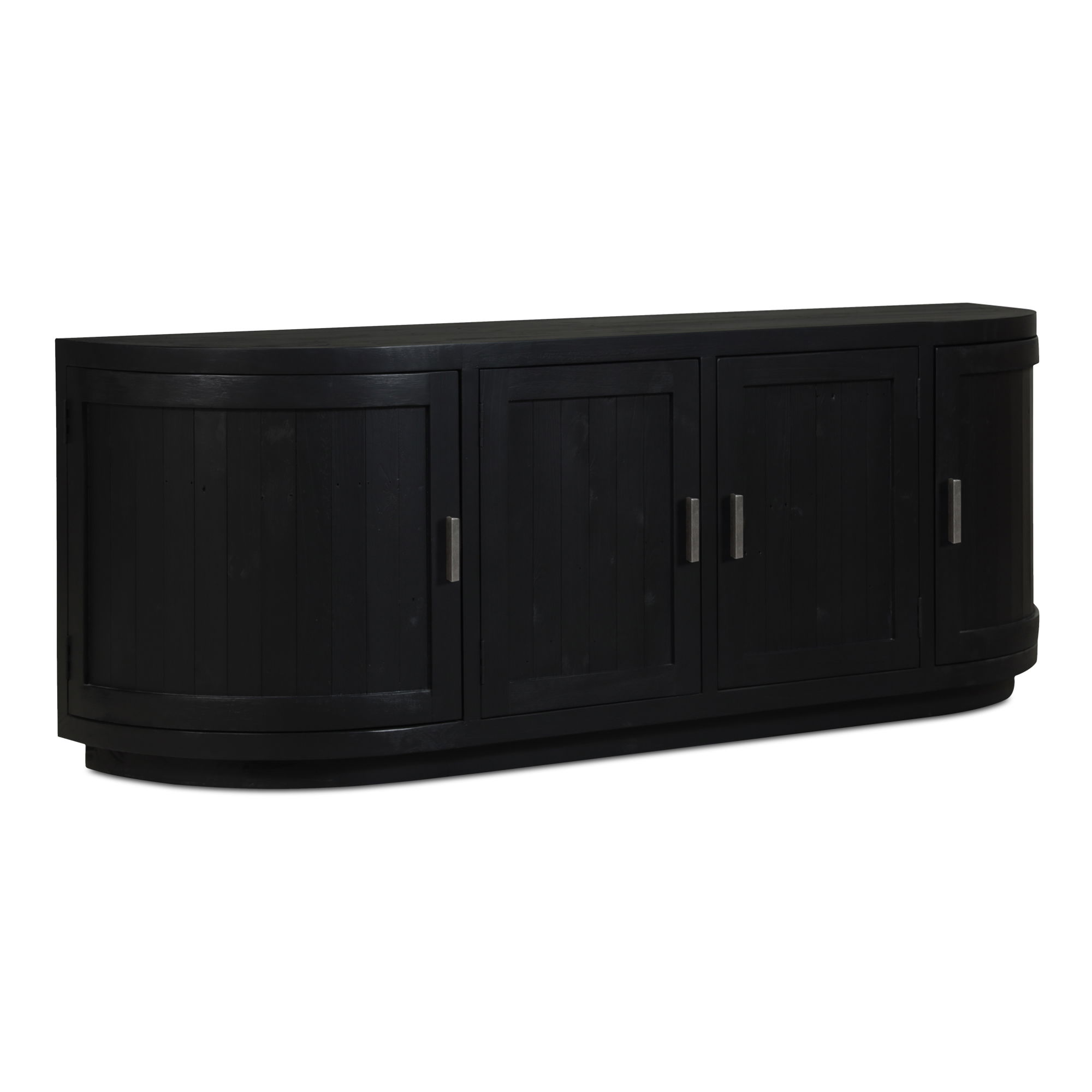 Nicola Media Cabinet Black, Console Table by Moe's Home, 70.9" width x 26" height x 17.7" depth View 3