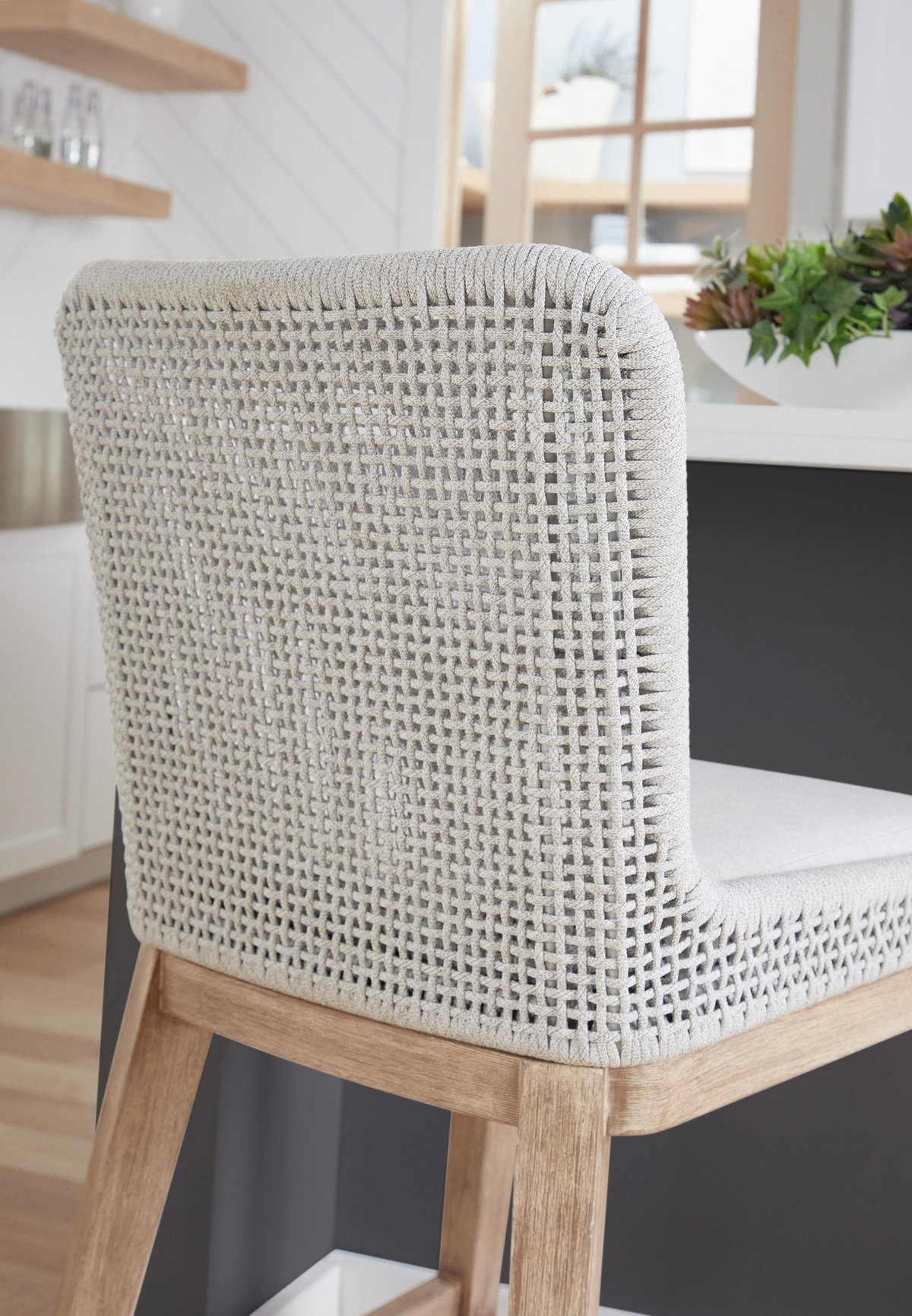 Mesh Counter Stool, Dining Chair by Essentials for Living, 19.5" width x 38.75" height x 21.5" depth View 12