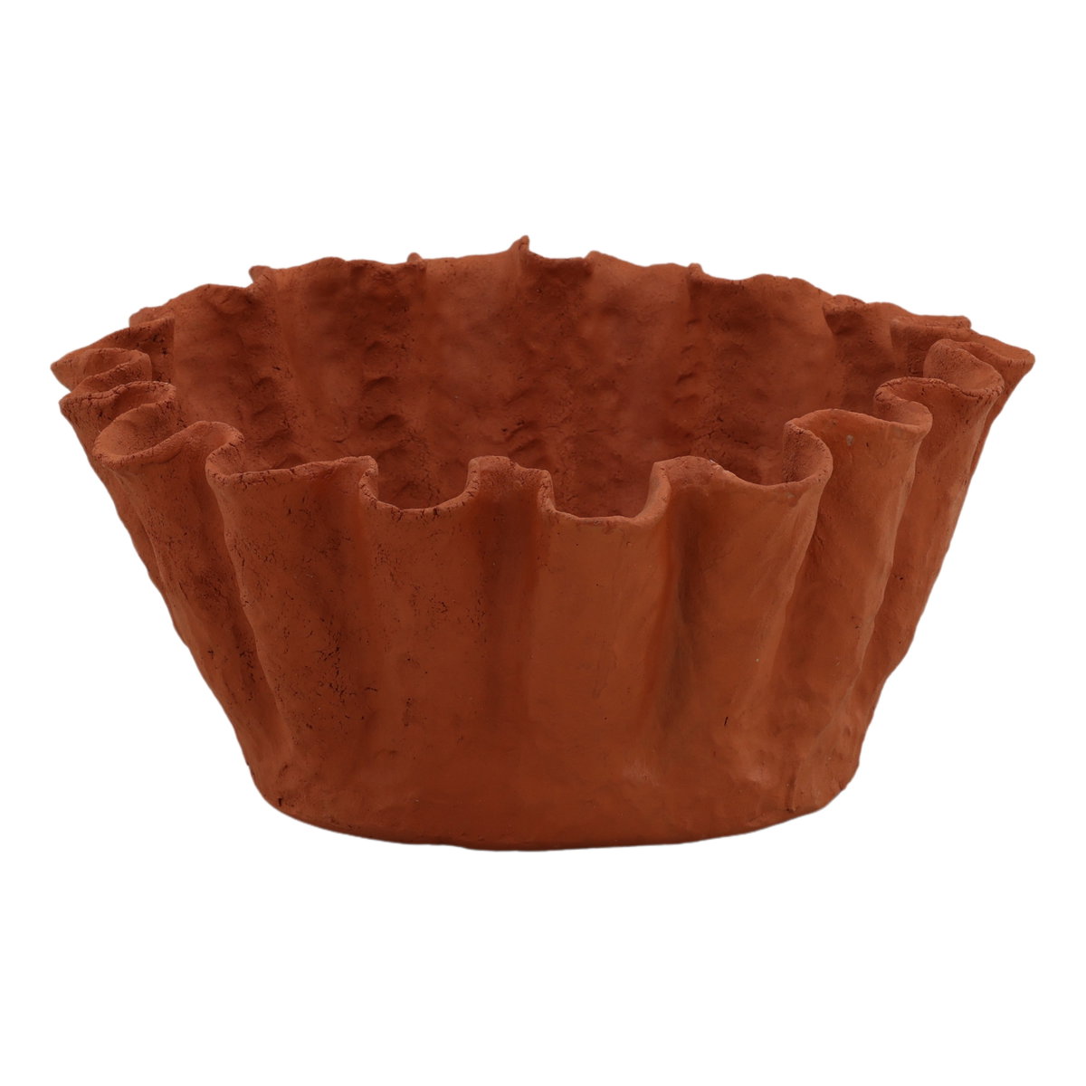 Sylvia Bowl Terracotta, Decor by Dovetail, 14.76" width x 5.75" height x 13.66" depth View 3