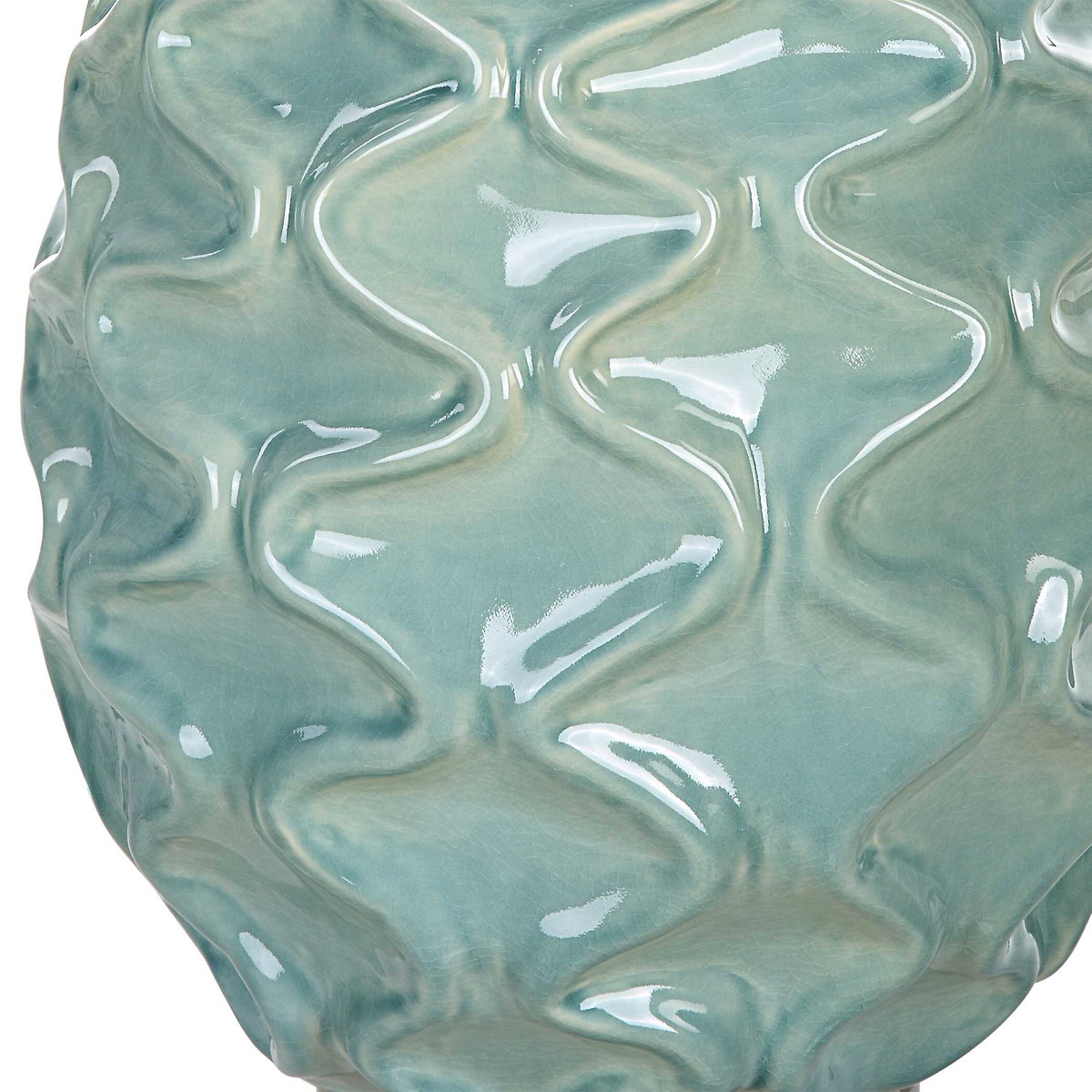Laced Up Sea Foam Glass Table Lamp, by Uttermost, 20" width x 32.25" height x 20" depth View 5