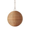 Miramar Rattan Round Pendant, by Woven, 20" diameter thumbnail 1