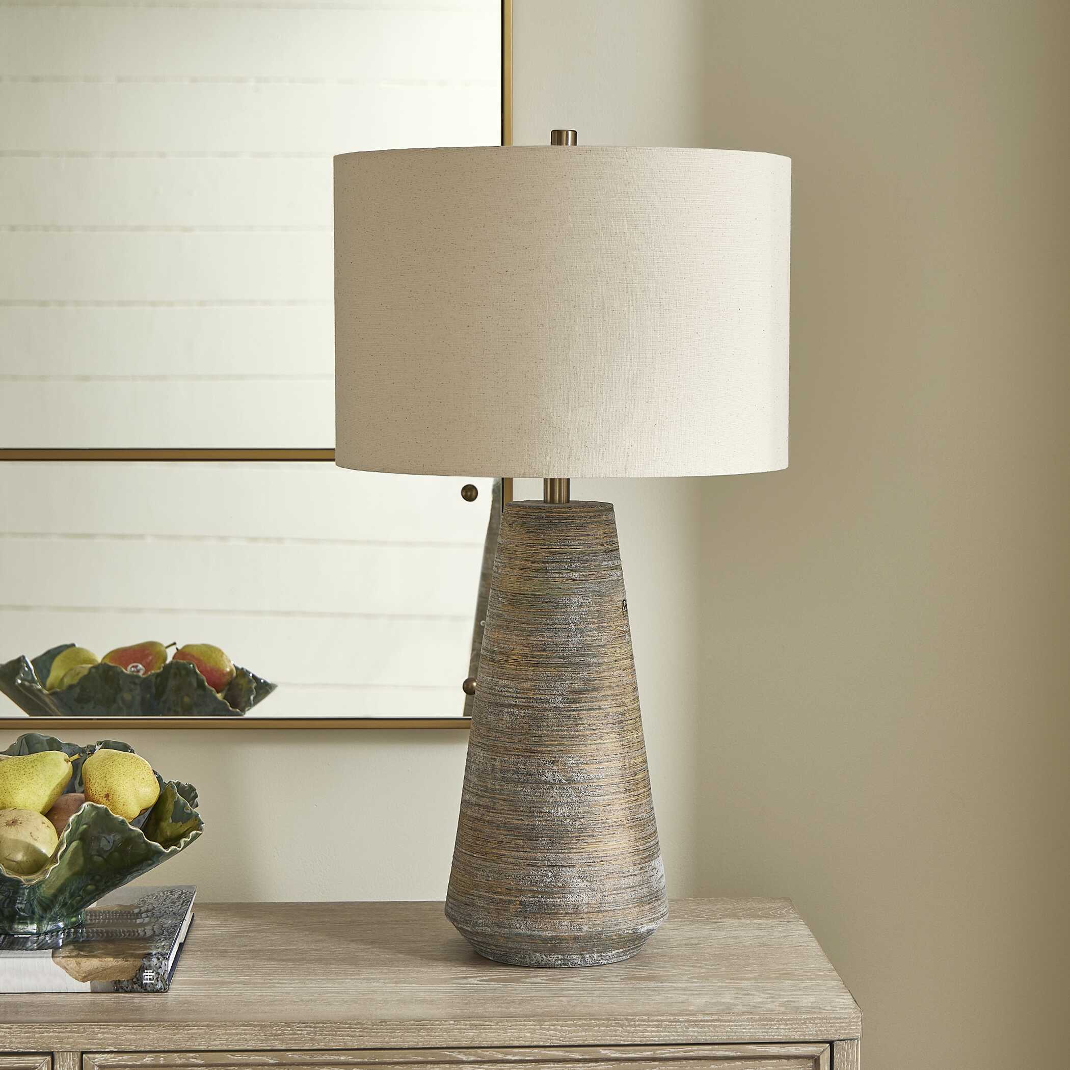 Mosier Rustic Beige Table Lamp large image 