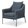 Archer Accent Chair Slate Blue Linen Blend thumbnail 1