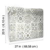 Ecaustic Tile Grey Peel & Stick Wallpaper thumbnail 3