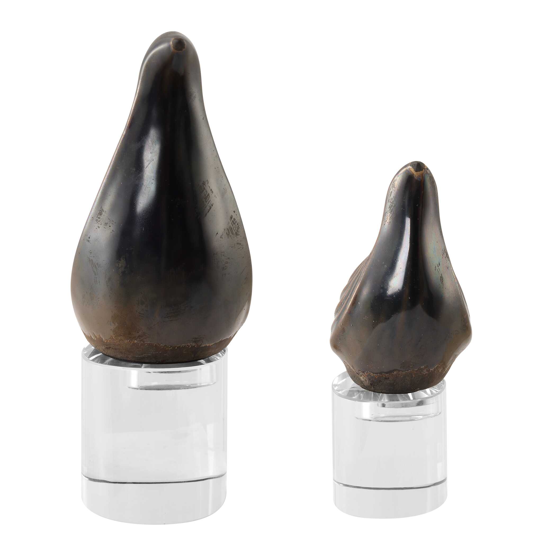 Nesting Bird Gray Sculptures Set/2, Decorative by Uttermost, 7.5" width x 9.5" height x 3.5" depth View 4