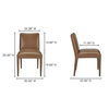 Calla Dining Chair Brown - Set Of Two, by Moe's Home, 20.5" width x 33.5" height x 23.5" depth thumbnail 10