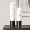 Symmetry White Sculptures Set/2, Decorative by Uttermost, 4.5" width x 18" height x 4.5" depth thumbnail 3
