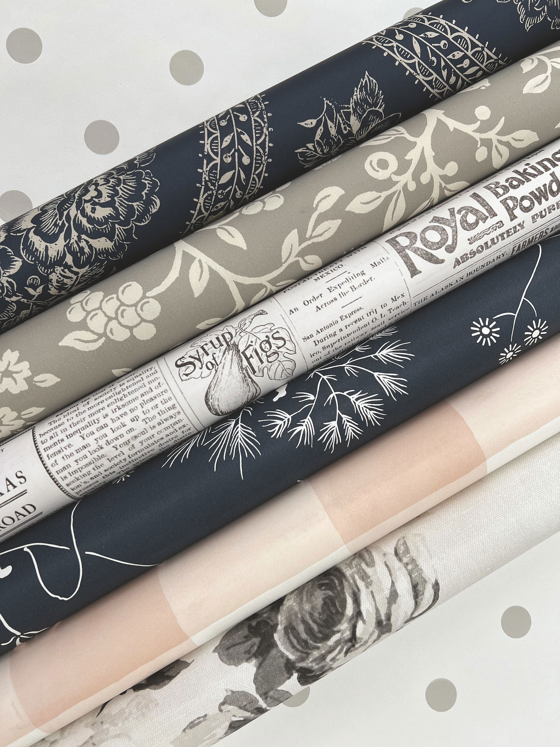 Magnolia Home Dots on Dots Cream & Grey Peel & Stick Wallpaper, by York Wall, 20' length x 1'8.5" width x 0.02" depth View 7