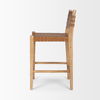Shane Brown Wood with Woven Brown Leather Counter Stool thumbnail 3