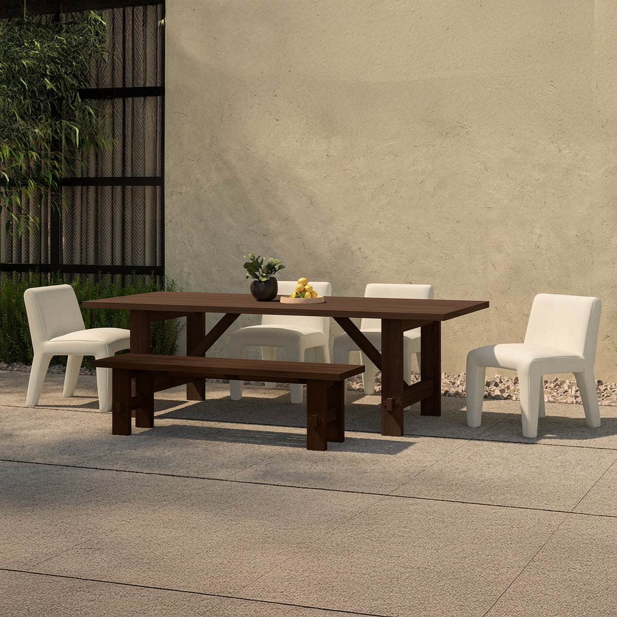 Mateo Outdoor Dining Chair White, Outdoor Chair by Moe's Home, 1'11.27" width x 2'10.25" height x 2'1.47" depth View 7