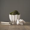 Daria Textured White Sculptural Ceramic Bowl thumbnail 1