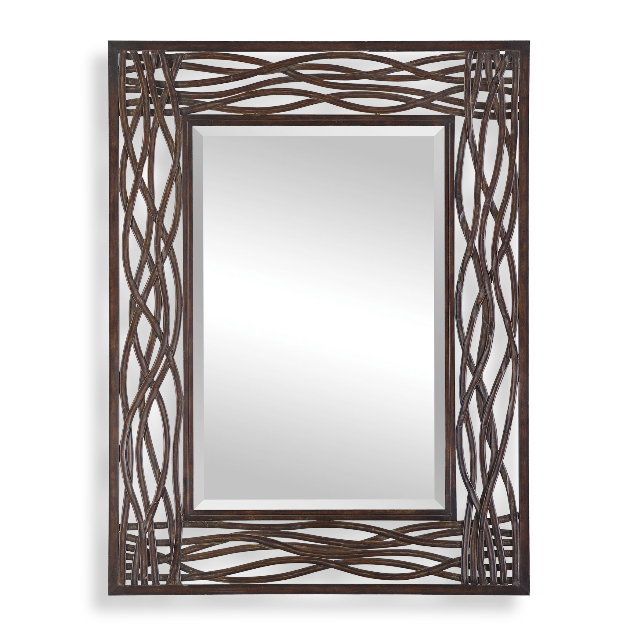 Dorigrass Brown Metal Mirror large image 