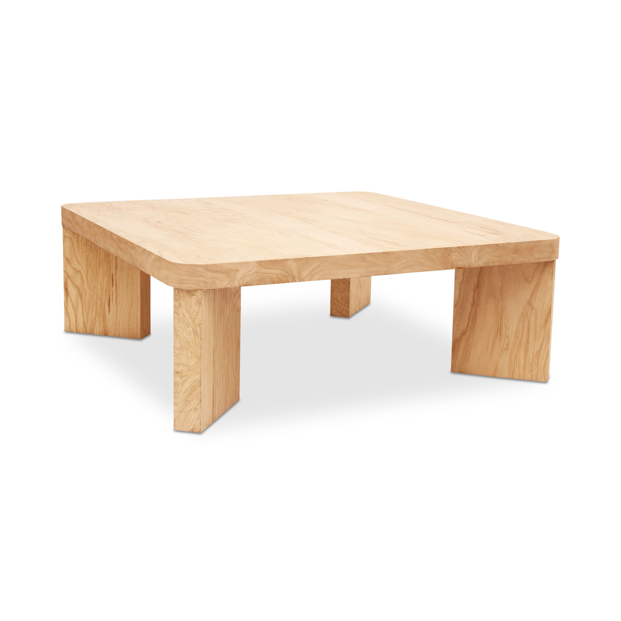 Oregon Square Coffee Table Blonde, by Moe's Home, 42" width x 15" height x 42" depth View 3