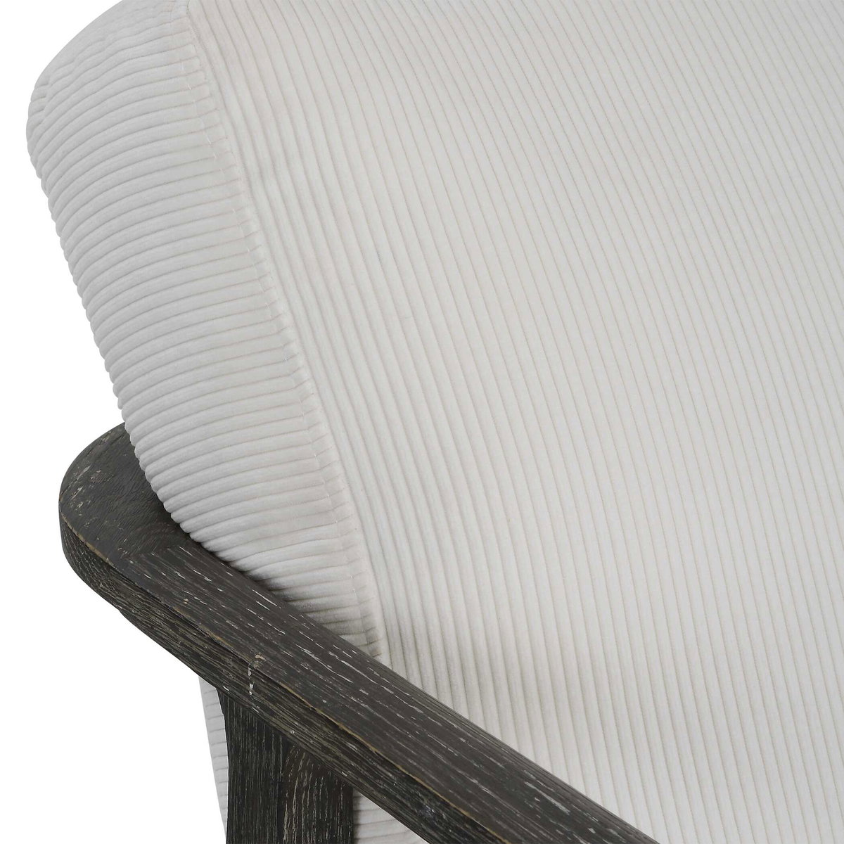 Brunei White Accent Chair, by Uttermost, 28.25" width x 32.5" height x 33.5" depth View 9