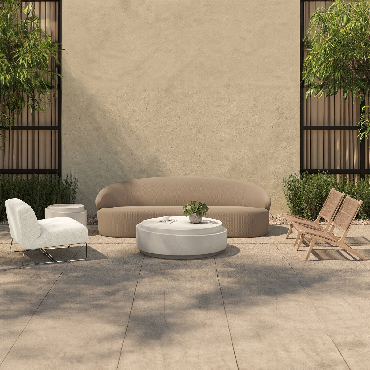 Palma Outdoor Lounge Chair Warm Brown, Outdoor Chair by Moe's Home, 2'1.5" width x 2'7" height x 2'11" depth View 8