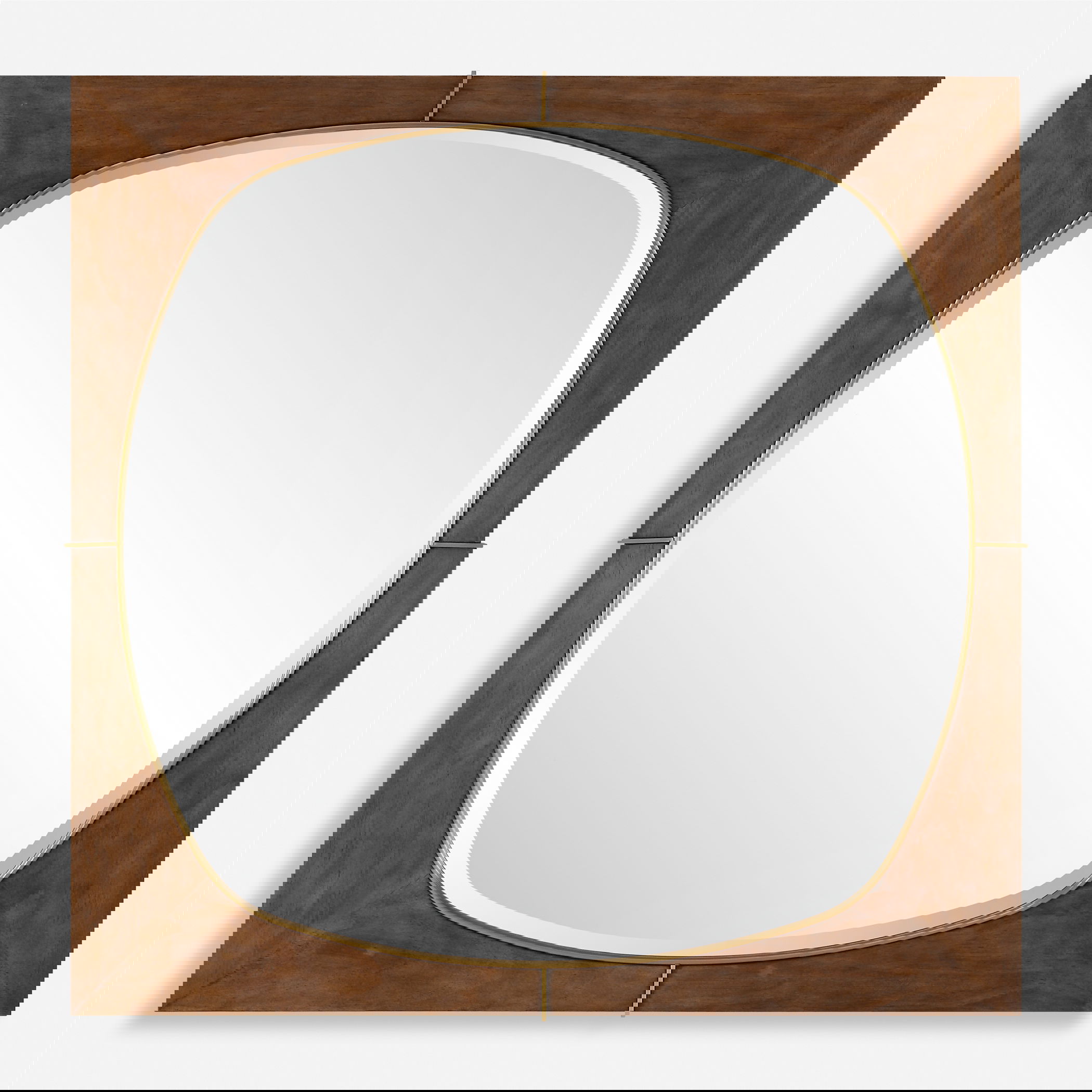 Garonne Square Walnut Mirror, by Uttermost, 40" width x 40" height x 1.75" depth View 1