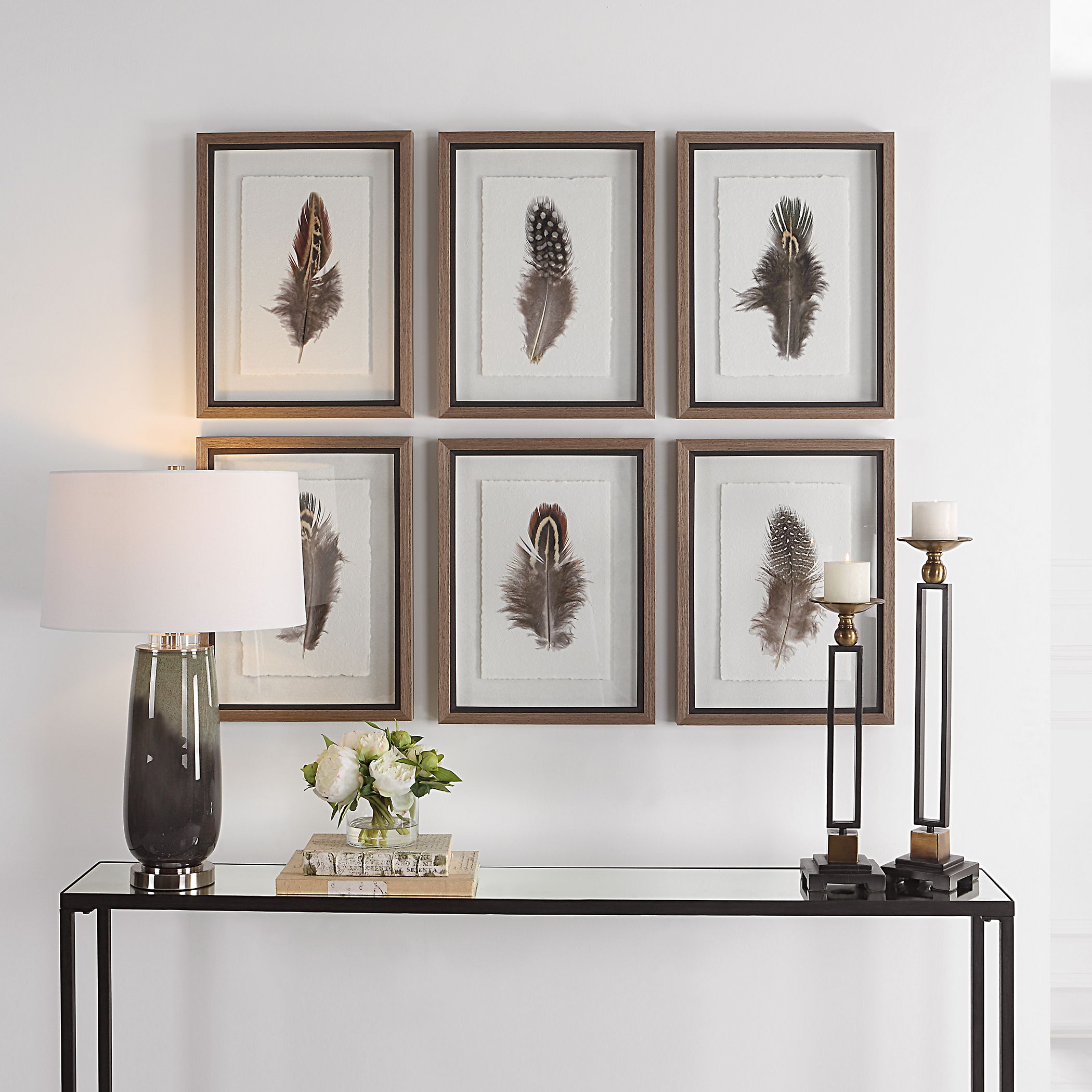 Birds Of A Feather Framed Prints, S/6 large image 