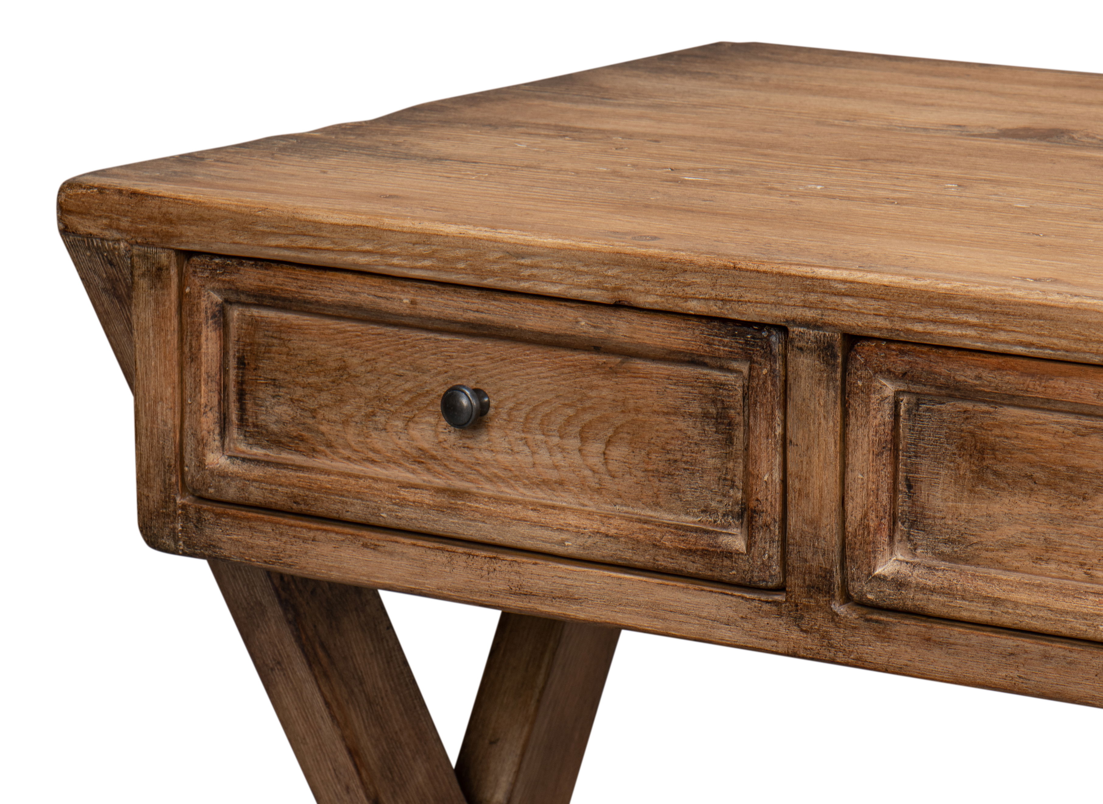 Kitchen Desk, Brown, by Sarreid, 51" length x 22" width x 32" height View 12