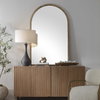 Vestry Antique Brass Arch Mirror, by Uttermost, 37.5" width x 60.25" height x 1" depth thumbnail 2