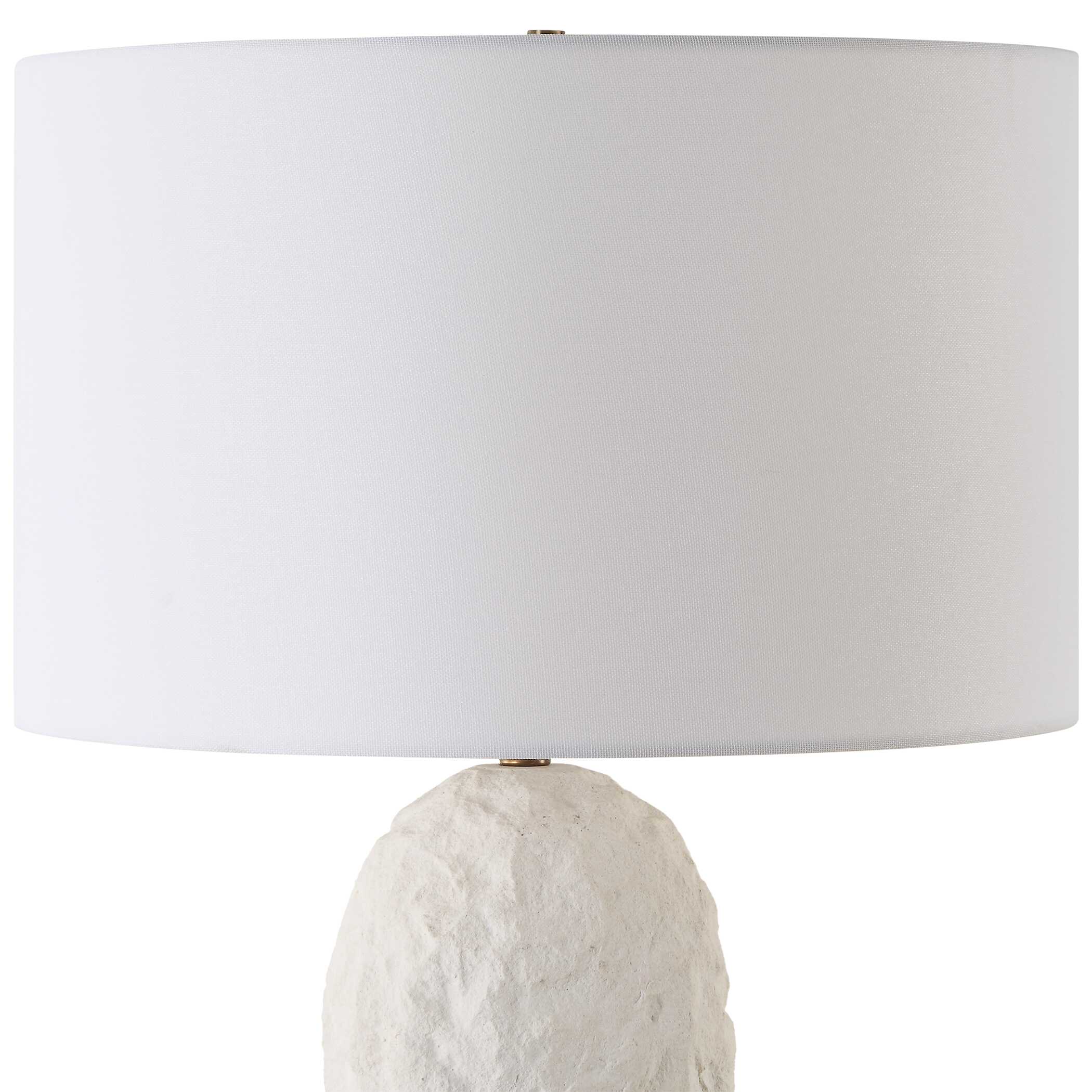 Vieste White Table Lamp, by Uttermost, 17" width x 27.5" height x 17" depth View 6