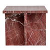 Blair Accent Table Rosso Levanto Marble, Side & End Table by Moe's Home, 14" width x 20" height x 14" depth thumbnail 4