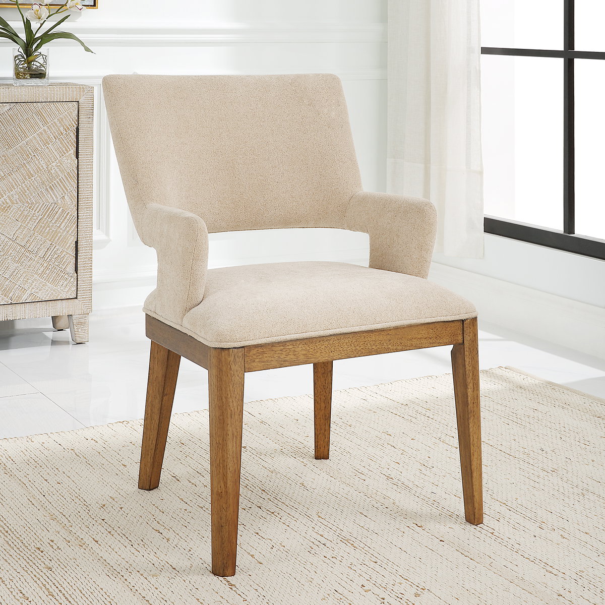 Aspect Mid-Century Dining Chair, by Uttermost, 23" width x 35.5" height x 27" depth View 2
