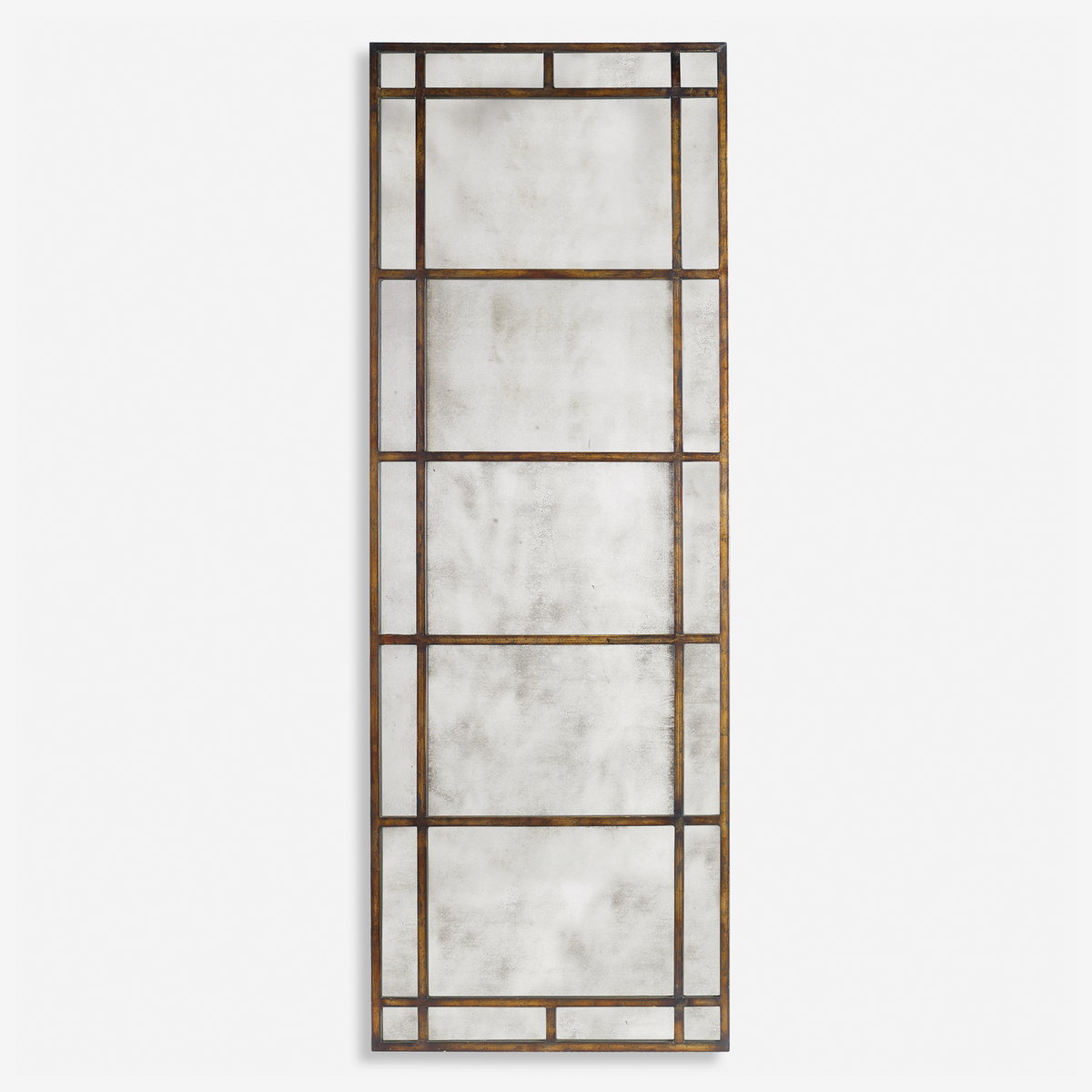 Avidan Antique Bronze Mirror, by Uttermost, 28.5" width x 79.37" height x 1.12" depth View 1