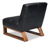 Wylam Leather Chair Onyx Black, Seating by Sarreid, 28" length x 36" width x 34" height thumbnail 11