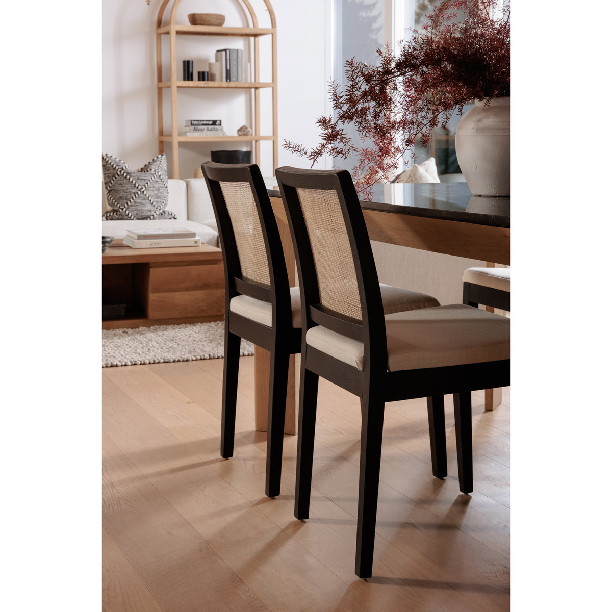 Orville Dining Chair Black - Set Of Two, by Moe's Home, 18.5" width x 33" height x 16.5" depth View 9