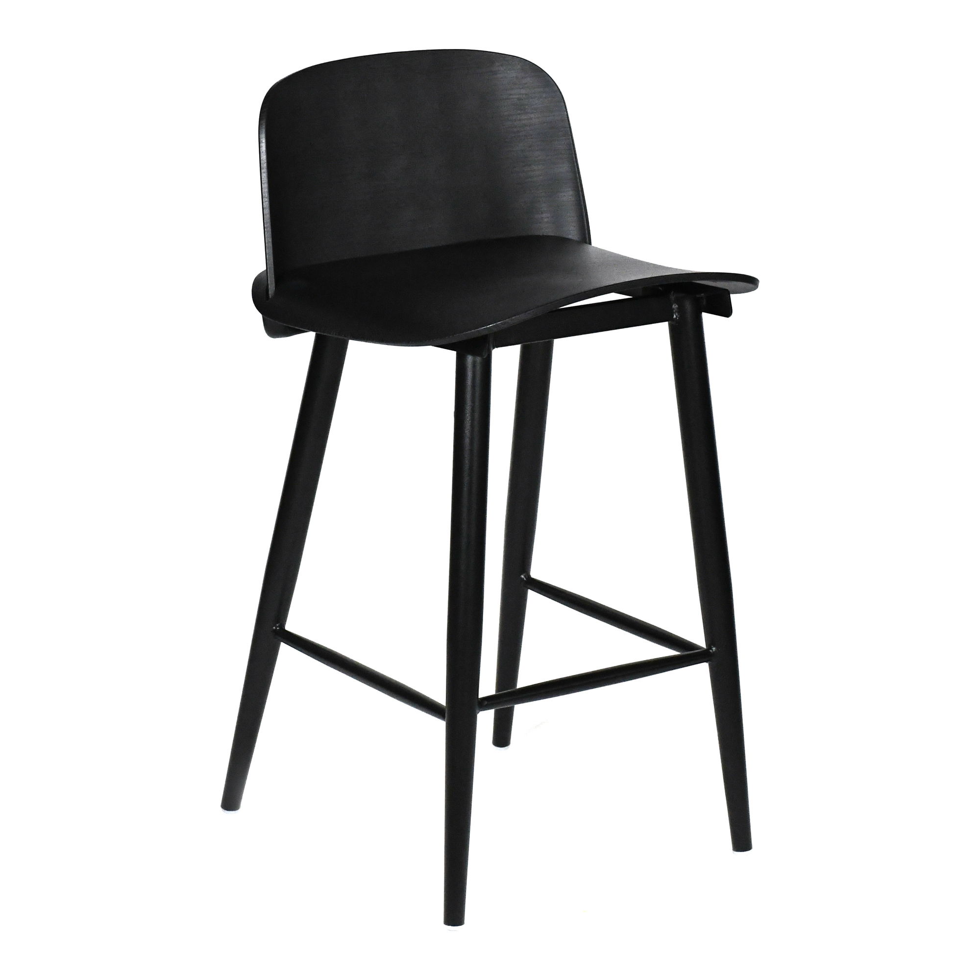Looey Counter Stool Black - Set Of Two, Counter & Bar Stool by Moe's Home, 18" width x 34" height x 20" depth View 5