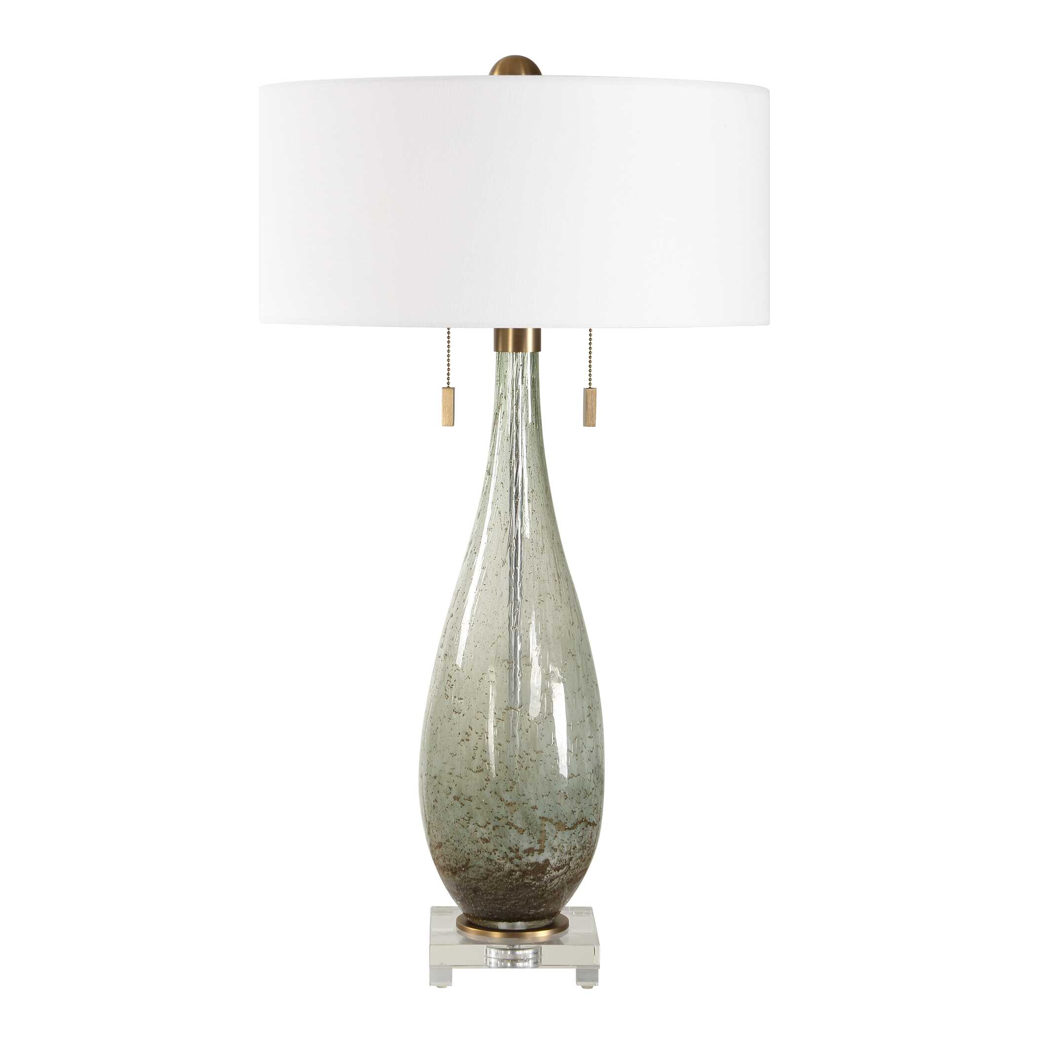 Cardoni Green Table Lamp, by Uttermost, 18" width x 32.25" height x 18" depth View 6