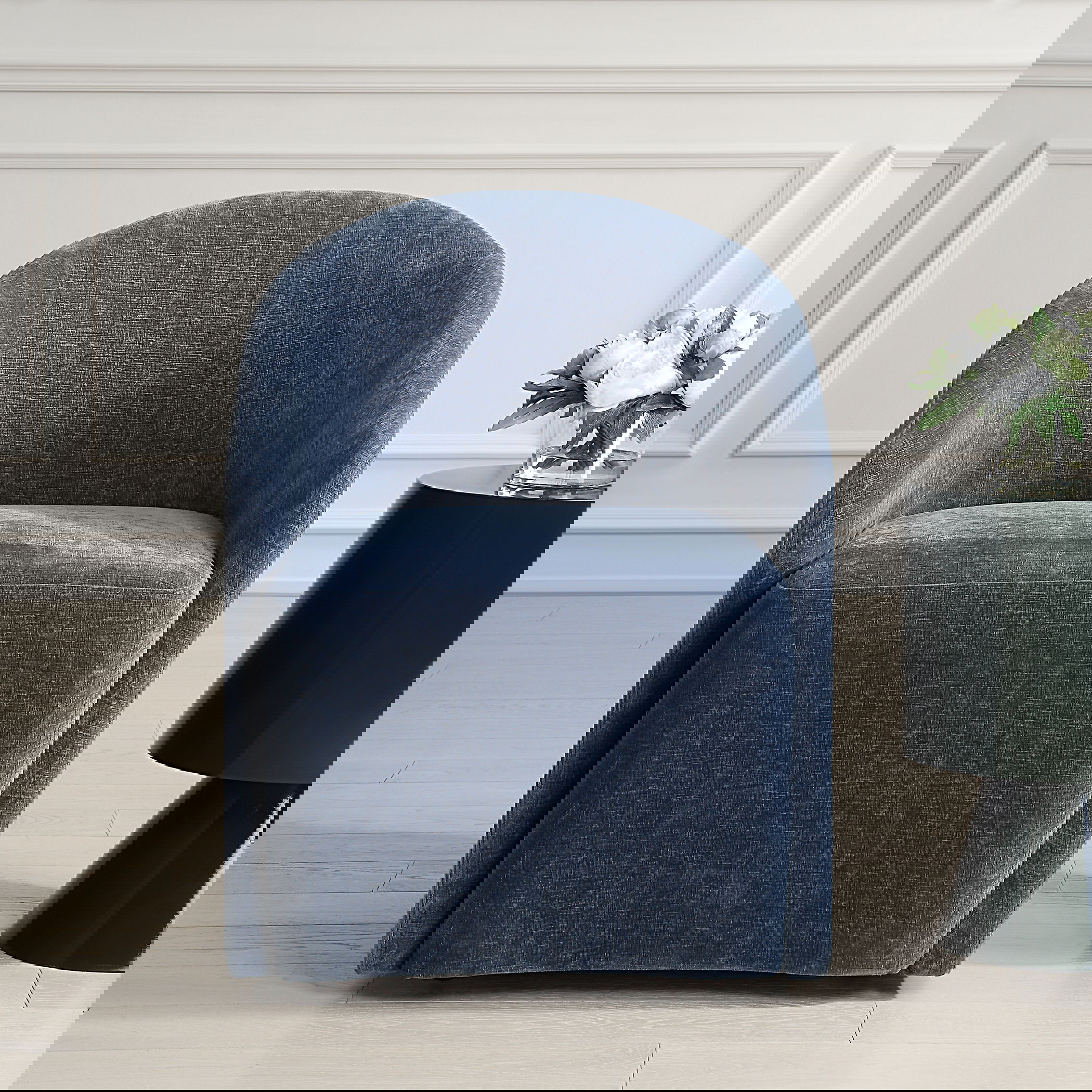 Harbor Blue Dining Chair, Furniture by Uttermost, 24.5" width x 31.5" height x 26" depth View 2