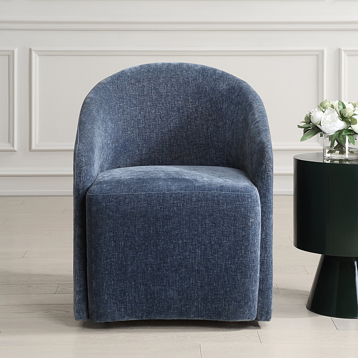 Harbor Blue Dining Chair, by Uttermost, 24.5" width x 31.5" height x 26" depth View 2