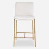 Ascend White Counter Stool, Counter & Bar Stool by Uttermost, 18.25" width x 38.75" height x 21.75" depth thumbnail 1