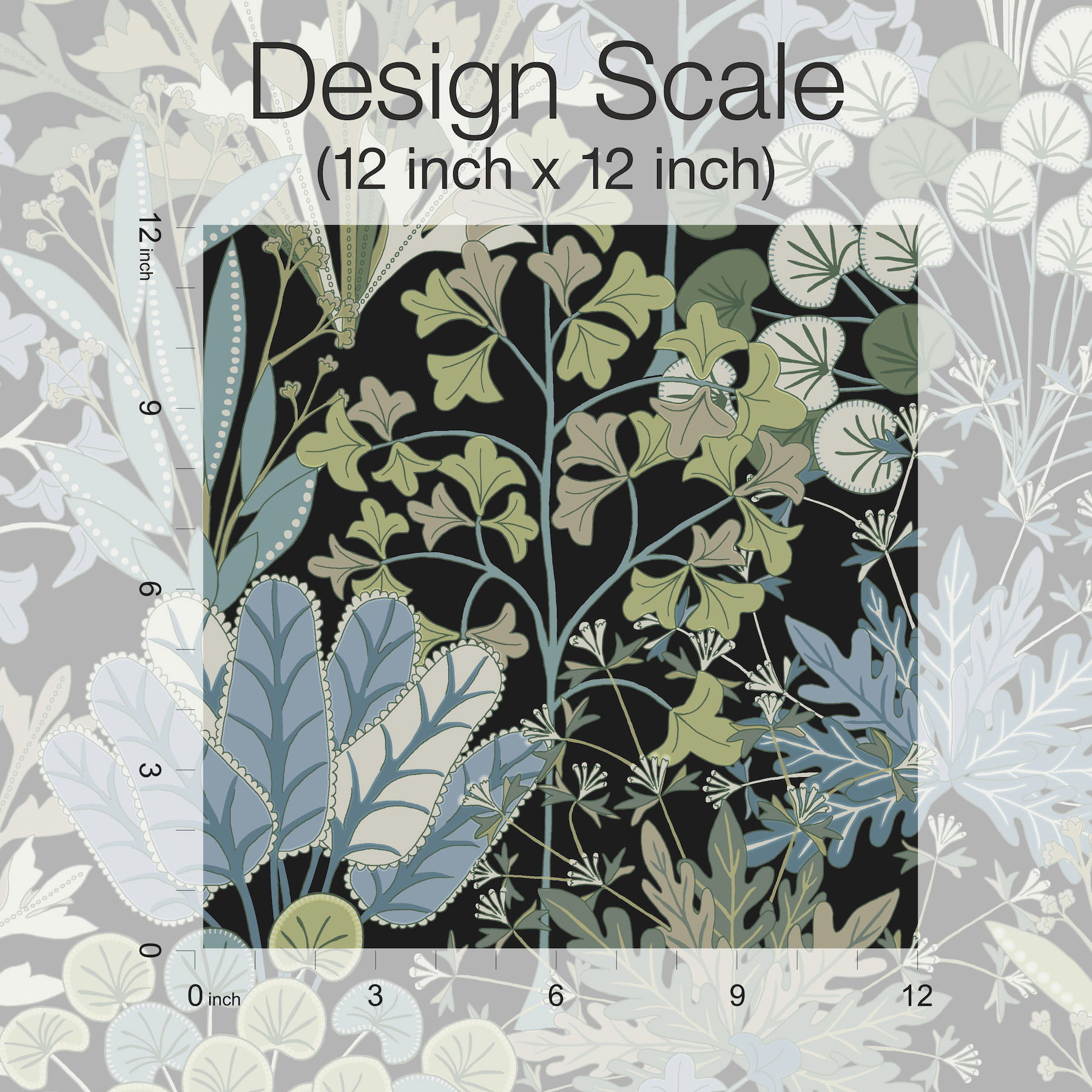 Forest Floor Black Wallpaper, by York Wall, 27' length x 2'3" width x 0.02" depth View 6